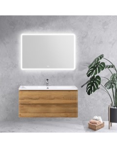 Мебель для ванной комнаты Albano 120 см подвесная 2 ящика Rovere Rustico Belbagno