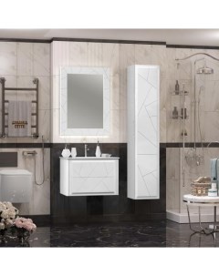 Мебель для ванной Луиджи 71 см подвесная 2 ящика белая матовая Opadiris