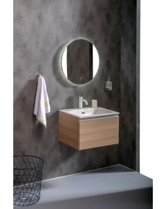 Мебель для ванной комнаты Тумба 60 Дуб светлый матовый фактурный Armadi art