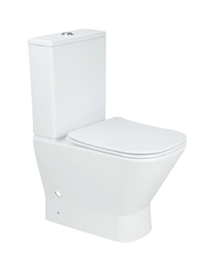 Унитаз напольный Fine-C с сиденьем микролифт, белый Aquanet