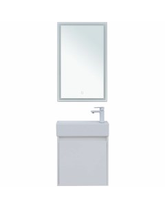 Комплект мебели Nova Lite 50 см подвесная 1 дверца белая глянцевая Aquanet