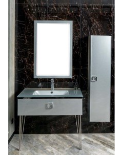 Мебель для ванной комнаты Lucido 100 см серебро Armadi art