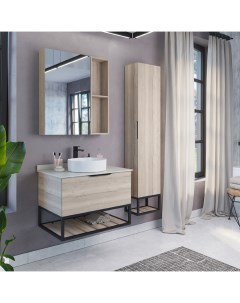 Мебель для ванных комнат Порто 00 00009321 75 см подвесная белая с белой столешницей Comforty