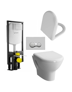 Подвесной унитаз Zentrum 9012B003-7206 с крышкой Vitra