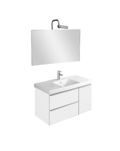 Мебель для ванной комнаты Odeon 100 см белый блестящий ламинат подвесная Jacob delafon