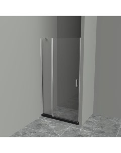Душевая дверь в нишу Uno 100 см прозрачное стекло профиль хром Belbagno