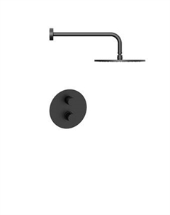 Смеситель для душа Light LIQ013NO черный матовый со встраиваемой частью Paffoni