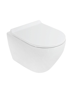 Унитаз подвесной Stylus CZR-513-TH-R безободковый, белый, без сиденья Cezares