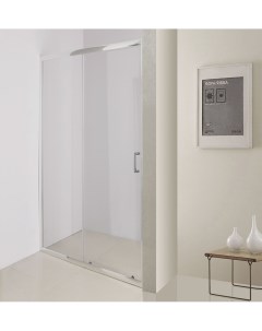 Душевая дверь в нишу Uno 120 см прозрачное стекло профиль хром Belbagno