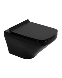 Унитаз подвесной Sela BB3201CHR-MB черный матовый, без сиденья Belbagno