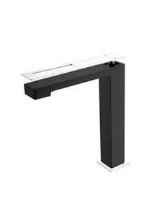 Смеситель для раковины Q BlackChrome 142-BCR черный, хром Boheme