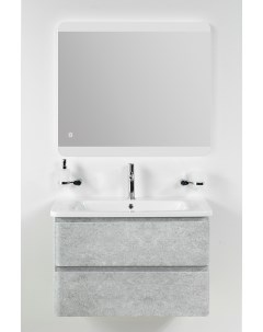Мебель для ванной комнаты Albano Cer 80 см подвесная 2 ящика Cemento Verona Grigio Belbagno
