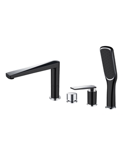 Смеситель для ванны Venturo 370-B хром, черный Boheme