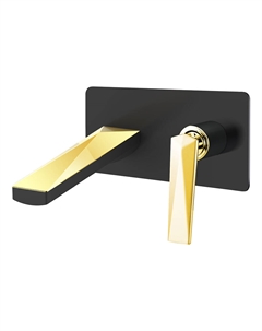 Смеситель для раковины Venturo 385-B черный, золото Boheme