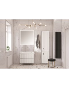 Мебель для ванной комнаты Риола 80 см напольная слоновая кость Asb-woodline