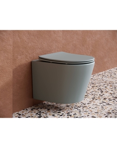 Унитаз подвесной Balearica CN6000MH с сиденьем микролифт, антрацит матовый Ceramica nova