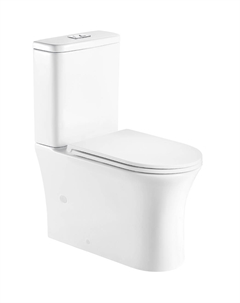 Унитаз напольный WW TELBACH 001GL-WT безободковый, с сиденьем микролифт, белый Weltwasser