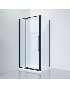 Душевой уголок 90x90 S812 BC 900x900 стекло прозрачное профиль черный без поддона Black&white