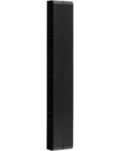 Полка Магнум 20 см черная матовая вертикальная Aquanet