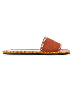 Carven сандалии с декоративной строчкой 39 оранжевый Carven