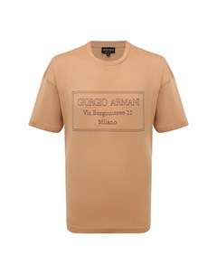 Хлопковая футболка Giorgio armani