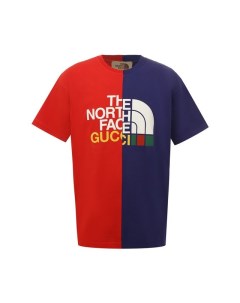 Хлопковая футболка The North Face x Gucci
