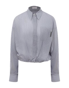 Рубашка из хлопка и шелка Brunello cucinelli