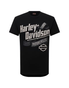 Хлопковая футболка Harley davidson