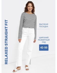 Удлиненные джинсы Straight fit в белом цвете Mark formelle