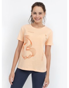 Хлопковая свободная футболка в светло оранжевом цвете Mark formelle