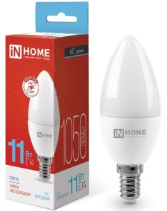 Лампа светодиодная 4690612024844 LED СВЕЧА VC 11Вт свеча 6500К холодный белый E14 1050лм In home