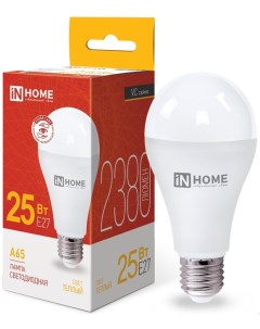 Лампа светодиодная LED A65 VC 25Вт грушевидная 3000К теплый белый E27 2380лм In home