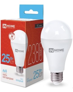 Лампа светодиодная LED A65 VC 25Вт грушевидная 6500К холодный белый E27 2380лм In home