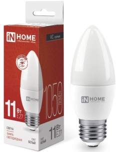 Лампа светодиодная 4690612020495 LED СВЕЧА VC 11Вт свеча 4000К нейтральный белый E27 1050лм In home