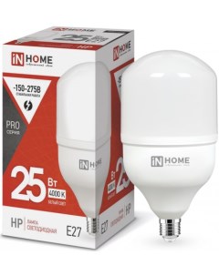Лампа светодиодная 4690612031057 высокомощная LED HP PRO 25Вт цилиндр 4000К нейтральный белый E27 23 In home