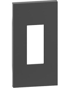 Панель лицевая KG07M2 LIVING NOW для телефонных и компьютерных розеток 2 модуля цвет черный Bticino