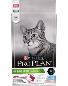 Сухой корм для стерилизованных кошек Pro Plan Optisavour Sterilised с треской и форелью 3кг Purina