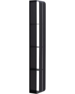 Полка Магнум 15 см черная матовая вертикальная Aquanet