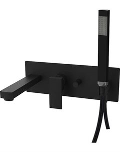 Смеситель для ванны и душа Elle EL001NO со встраиваемой частью чёрный матовый Paffoni