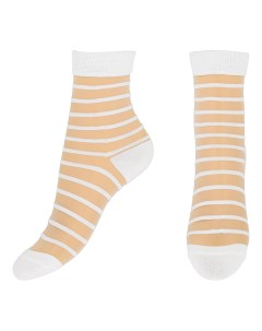 Носки капроновые белые в полоску Socks
