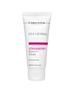 Клубничная маска красоты для нормальной кожи Sea Herbal Beauty Mask Strawberry 60 мл Christina (израиль)