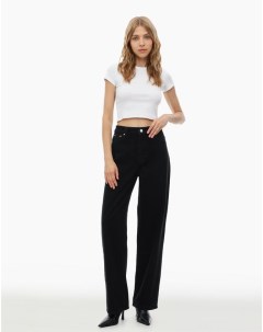 Чёрные удлинённые джинсы Straight Gloria jeans