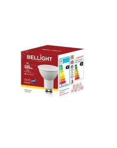 Лампа светодиодная GU10 6Вт 3000К Bellight