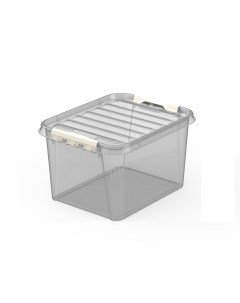 Ящик для хранения универсальный с крышкой 10 л прозрачный Профи комфорт