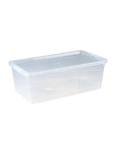 Ящик для хранения с крышкой прозрачный пластик 5 5 л Полимербыт