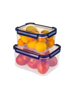 Набор контейнеров для пищевых продуктов 0 8 1 6 л пластик цвет прозрачный Без бренда