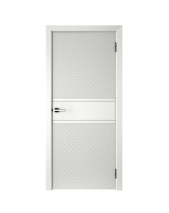 Дверь межкомнатная глухая с замком и петлями в комплекте Соло 2 40х200 эмаль цвет белый Без бренда