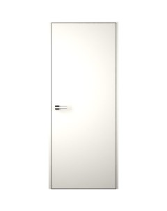 Дверь межкомнатная скрытая левая от себя Invisible 60x200 см эмаль цвет Белый с замком Без бренда