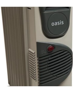 Масляный радиатор BВ 15Т 1900 Вт термостат колеса для перемещения серый Oasis