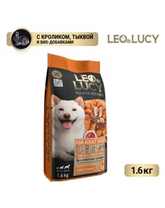 Корм для собак кролик с тыквой и биодобавками сух 1 6кг Leo&lucy